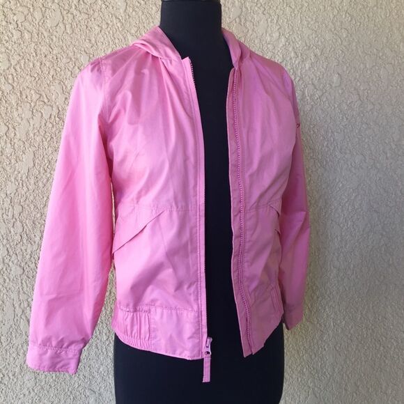 Columbia Other - Columbia Pink Windbreaker Hoodie Girls Size 10/12 Lightweight Zip Jacket